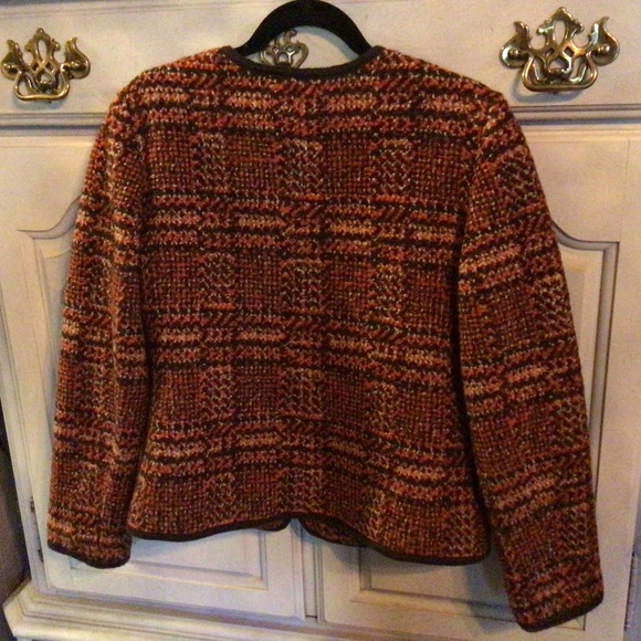 TALBOTS/TWEED ZIP UP JACKET - Picture 2 of 7